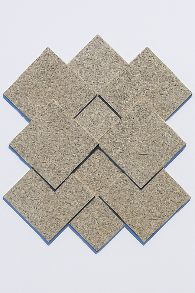 PVC Systeem Plafond 60x60 Mat Sand (Set van 8 stuks)