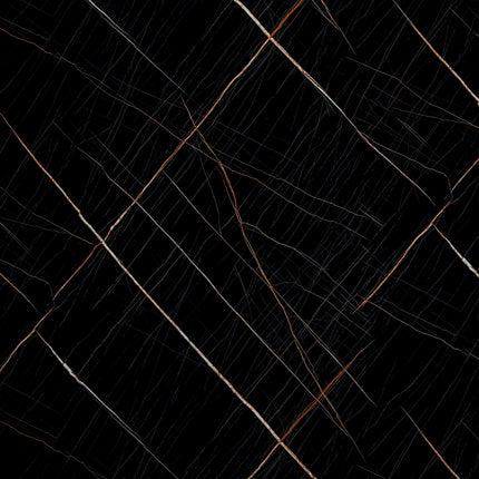 PVC wandpaneel 280x122 Black Scratched Marble