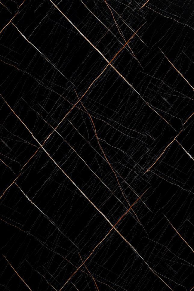 PVC wandpaneel 280x122 Black Scratched Marble