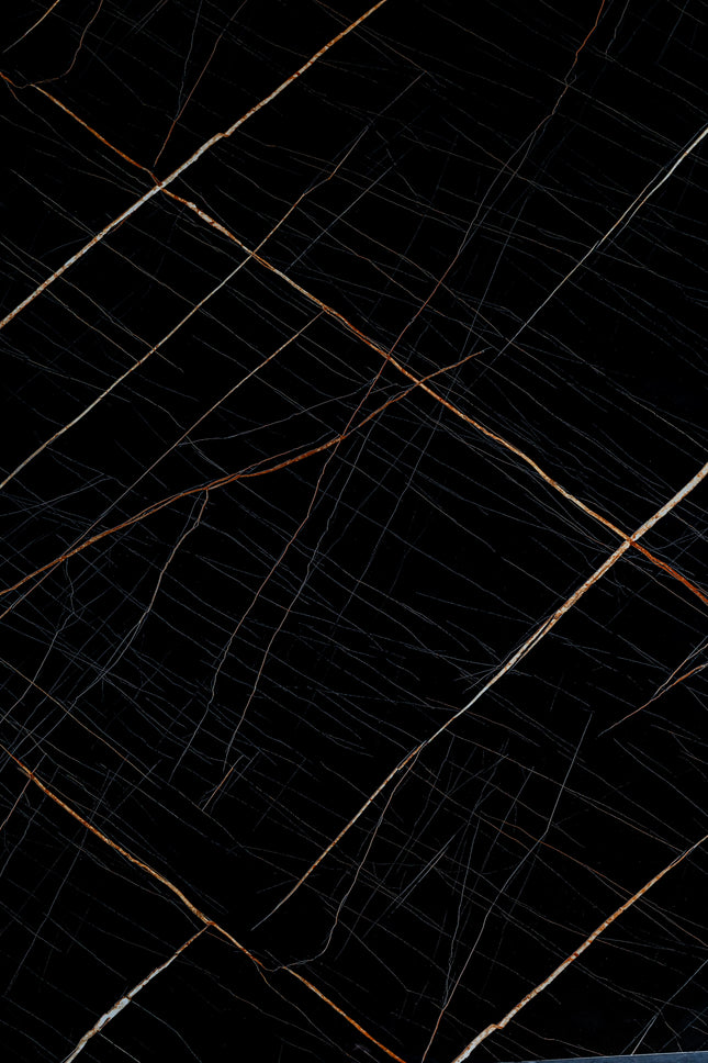 PVC wandpaneel 280x122 Black Scratched Marble