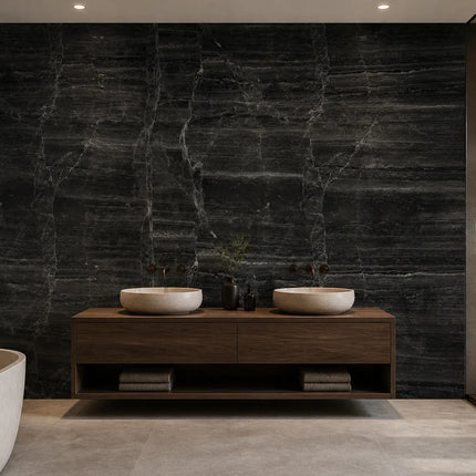 PVC wandpaneel 280x122 Black Slate