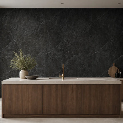 PVC wandpaneel 280x122 Anthracite Stone
