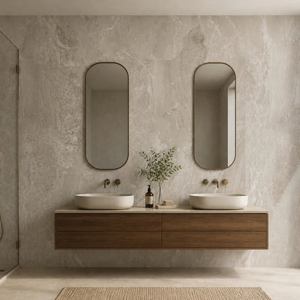 SPC wandpaneel 280x122 Crème stone