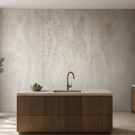 SPC wandpaneel 280x122 Crème stone