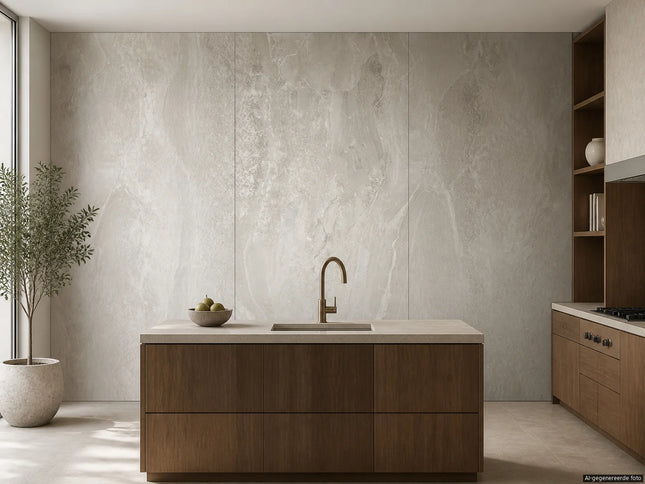 SPC wandpaneel 280x122 Crème stone