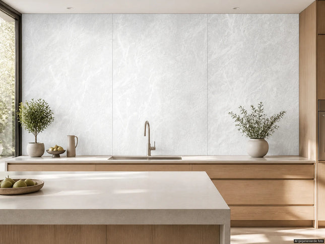 PVC wandpaneel 280x122 Scratched Light Grey Marble