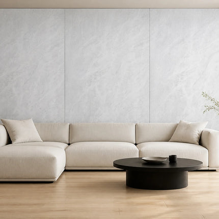 PVC wandpaneel 280x122 Scratched Light Grey Marble