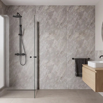 PVC wandpaneel 270x120 Silver Travertine
