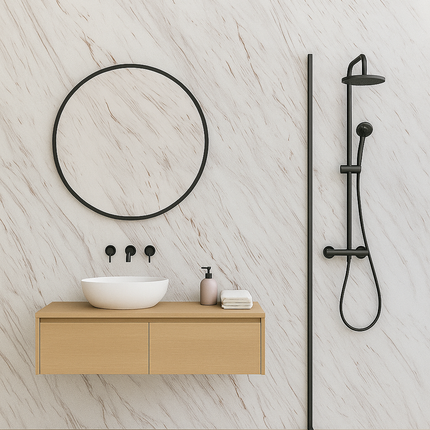 PVC wandpaneel 280x122 Creamy Wave