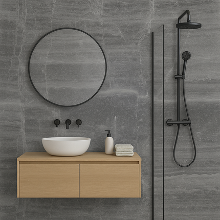 PVC wandpaneel 280x122 Grey Slate