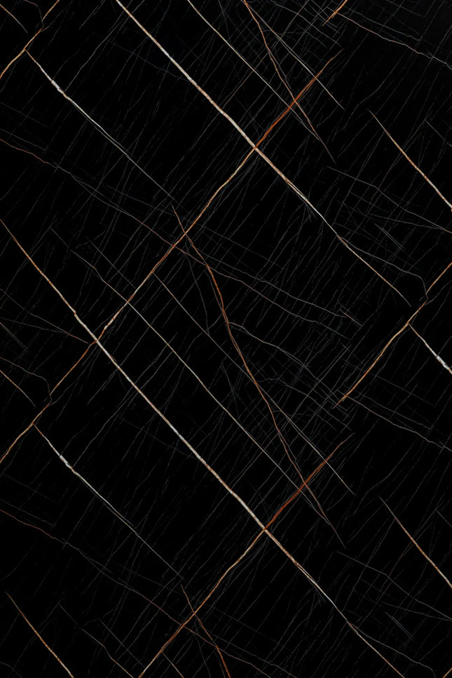 PVC wandpaneel 280x122 Black Scratched Marble