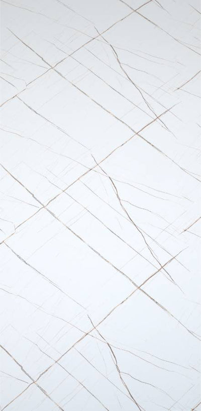 PVC wandpaneel 280x122 White Scratched Marble - sample
