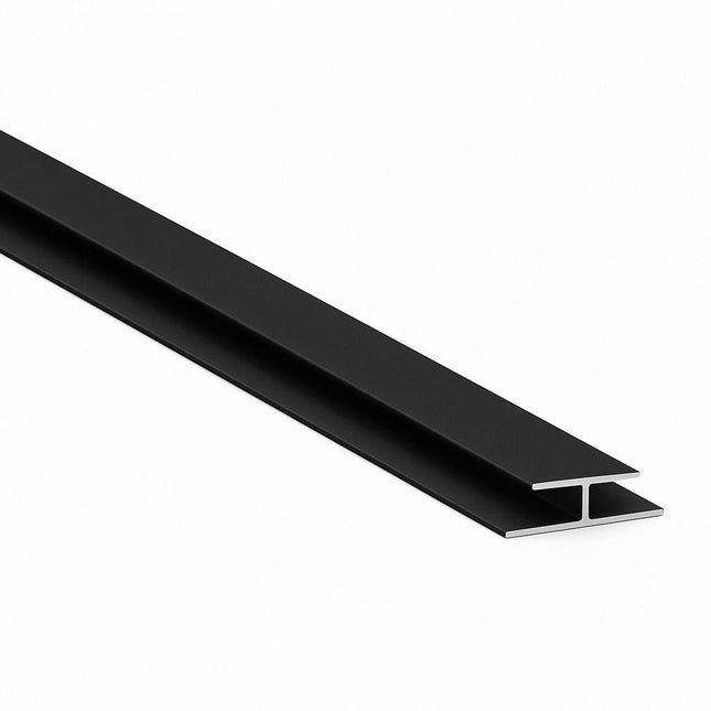 H-profiel (zwart) 245 cm