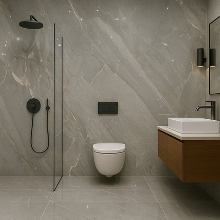 PVC wandpaneel 280x122 Graphite Marble