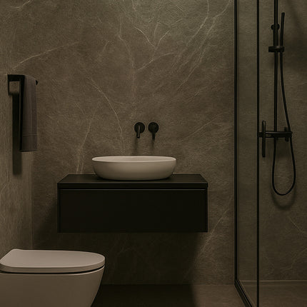 PVC wandpaneel 280x120 Mat Grey Sand