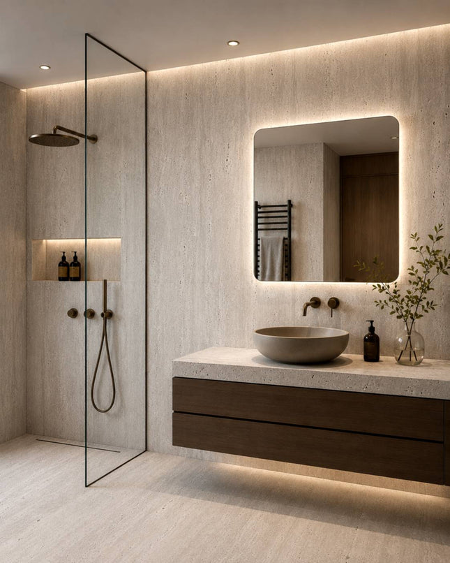 SPC Wandpaneel 280x120 Travertine Grey