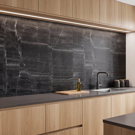 PVC wandpaneel 280x122 Black Slate