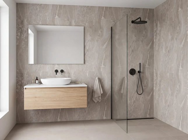 SPC wandpaneel 280x122 Crème stone
