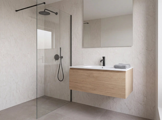PVC wandpaneel 280x120 Mat Cremé