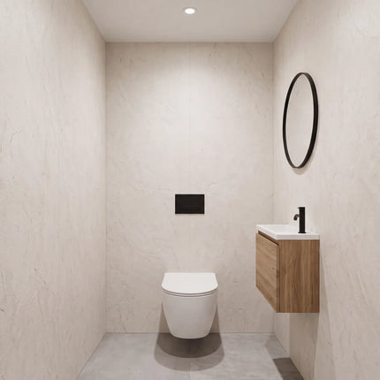 PVC wandpaneel 280x120 Mat Cremé