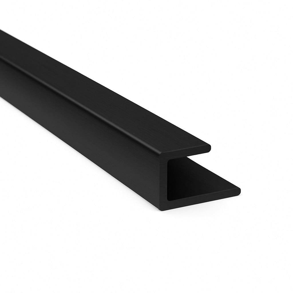 Begin/eind-profiel (zwart) 245 cm