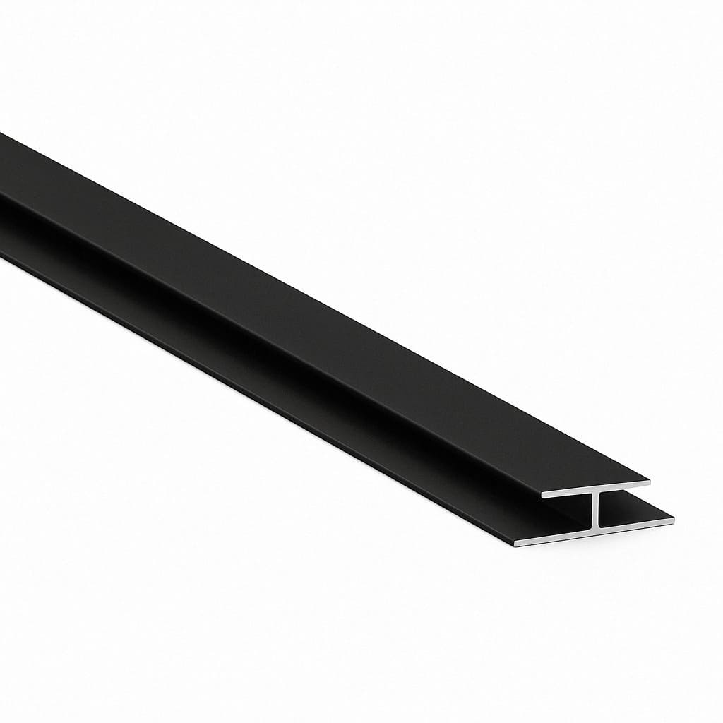 H-profiel (zwart) 245 cm