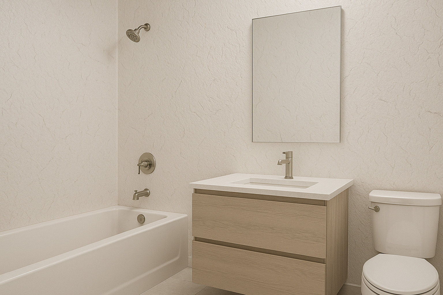 PVC wandpaneel 280x120 Mat Cremé