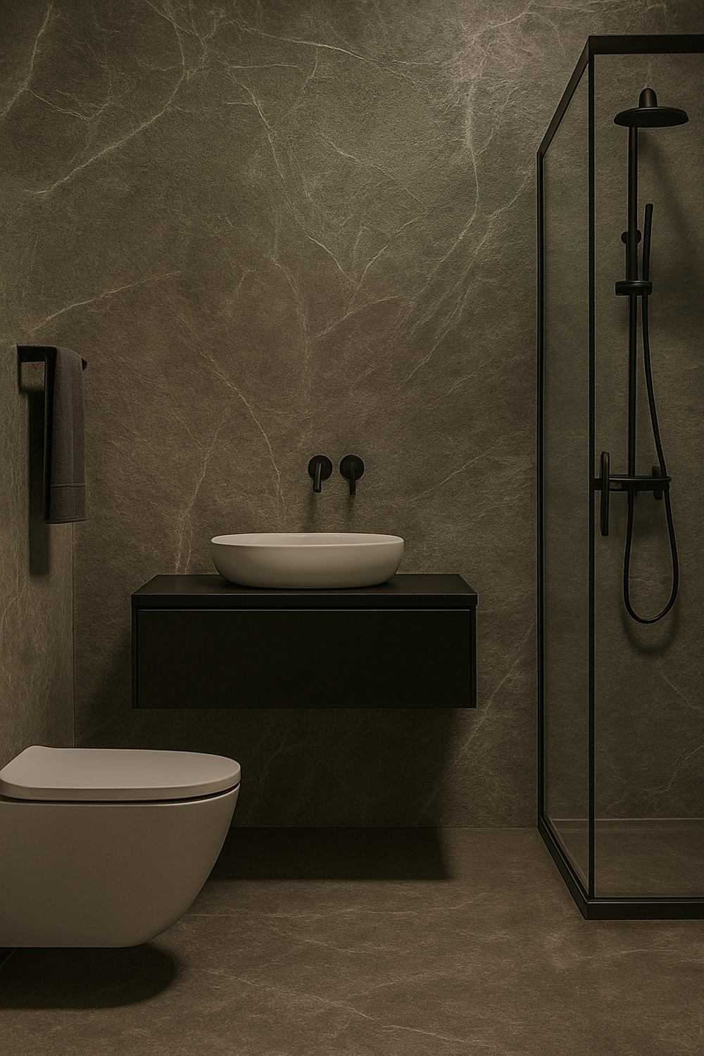 PVC wandpaneel 280x120 Mat Grey Sand